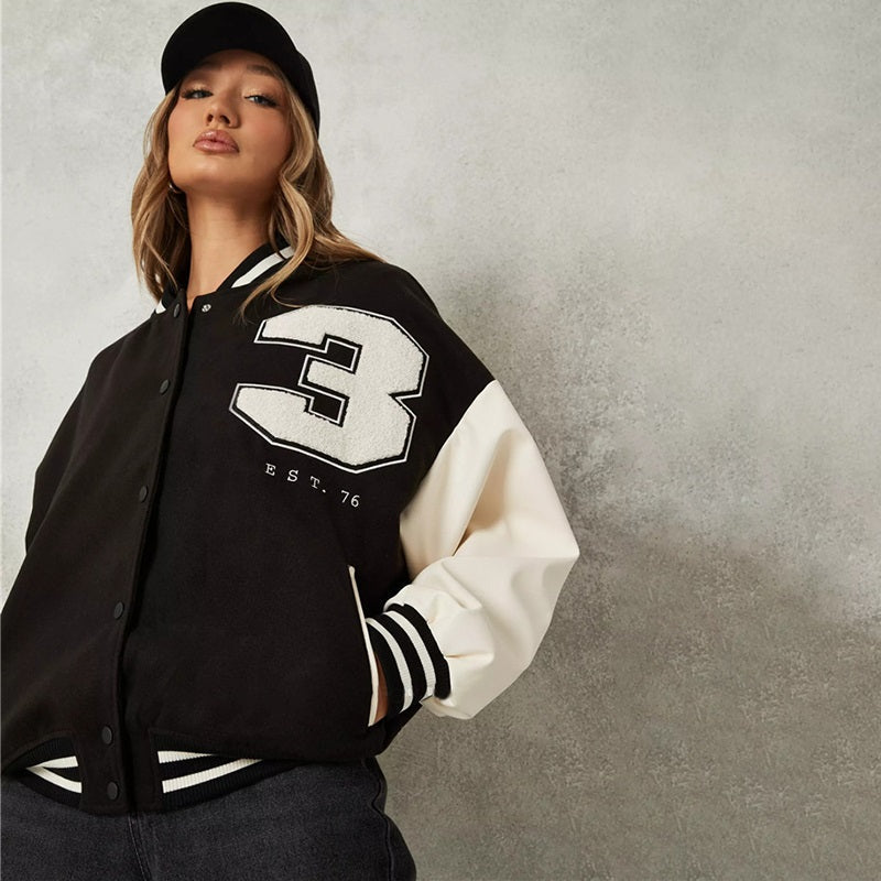 Women's Baseball Jacket | Retro Racing Style, Motorsport Inspired | Varsity Look