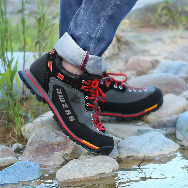Men's Waterproof Hiking Boots - Lace-Up - Non-Slip Grip