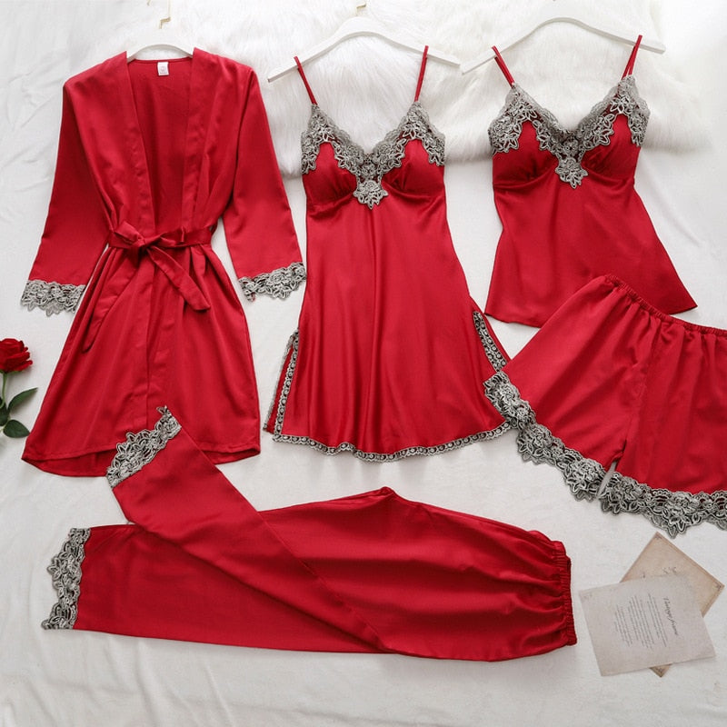Lace Pyjama Set | Women's Two Piece, Robe | Elegant Sleepwear