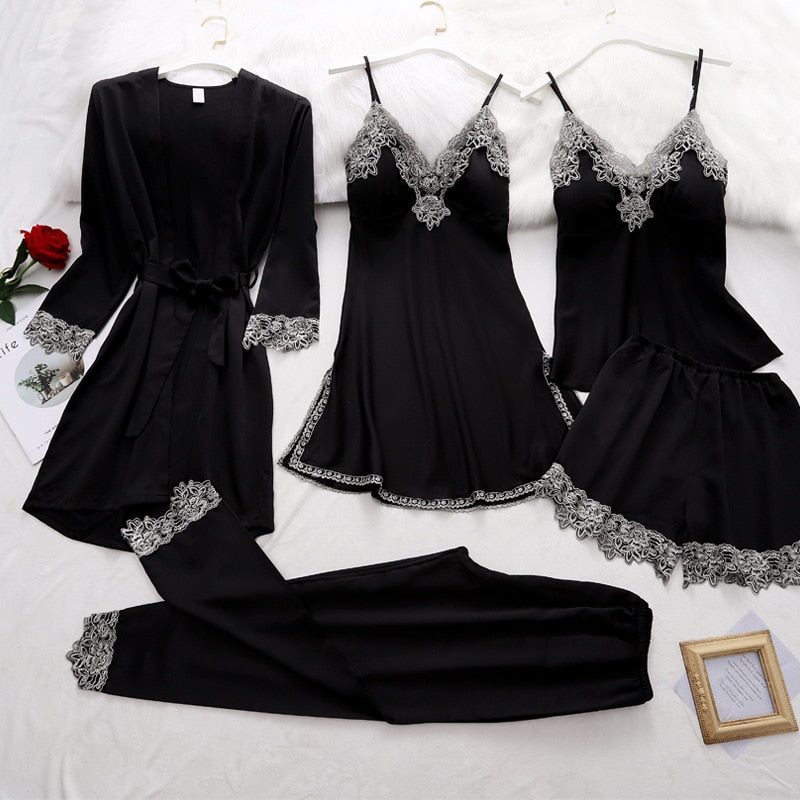 Lace Pyjama Set | Women's Two Piece, Robe | Elegant Sleepwear