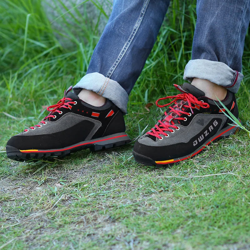 Men's Waterproof Hiking Boots - Lace-Up - Non-Slip Grip