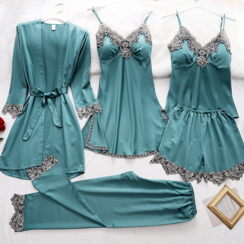 Lace Pyjama Set | Women's Two Piece, Robe | Elegant Sleepwear