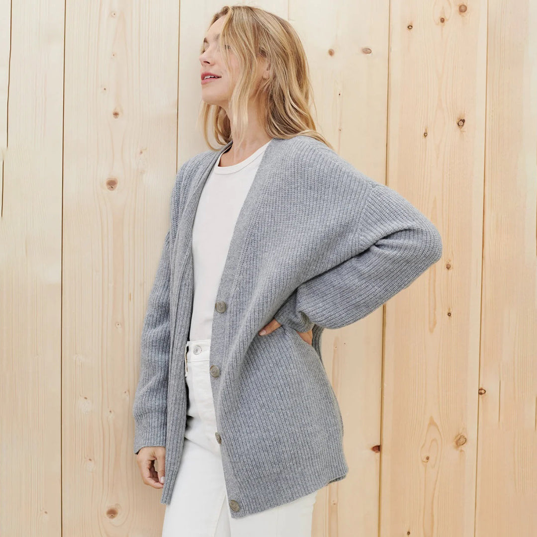 Women cashmere oversized cardigan relaxed fit minimalist style