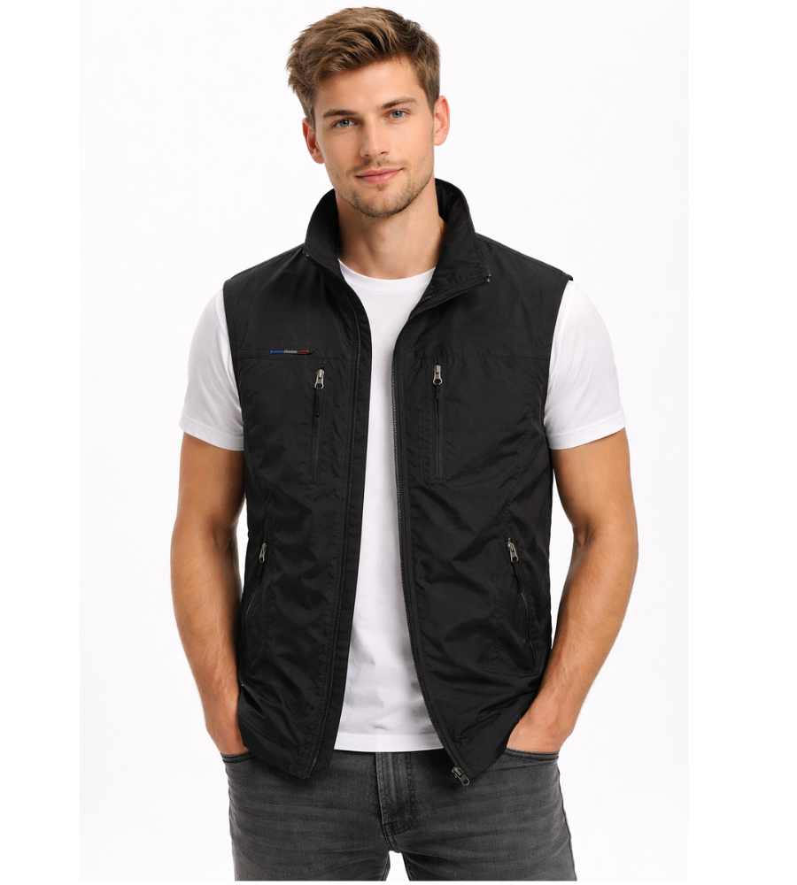 Men's Bodywarmer | Zip, Standing Collar | Outdoor Vest