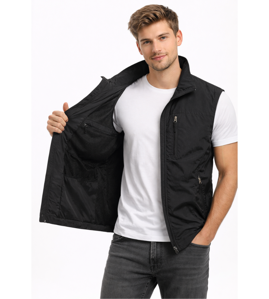 Men's Bodywarmer | Zip, Standing Collar | Outdoor Vest