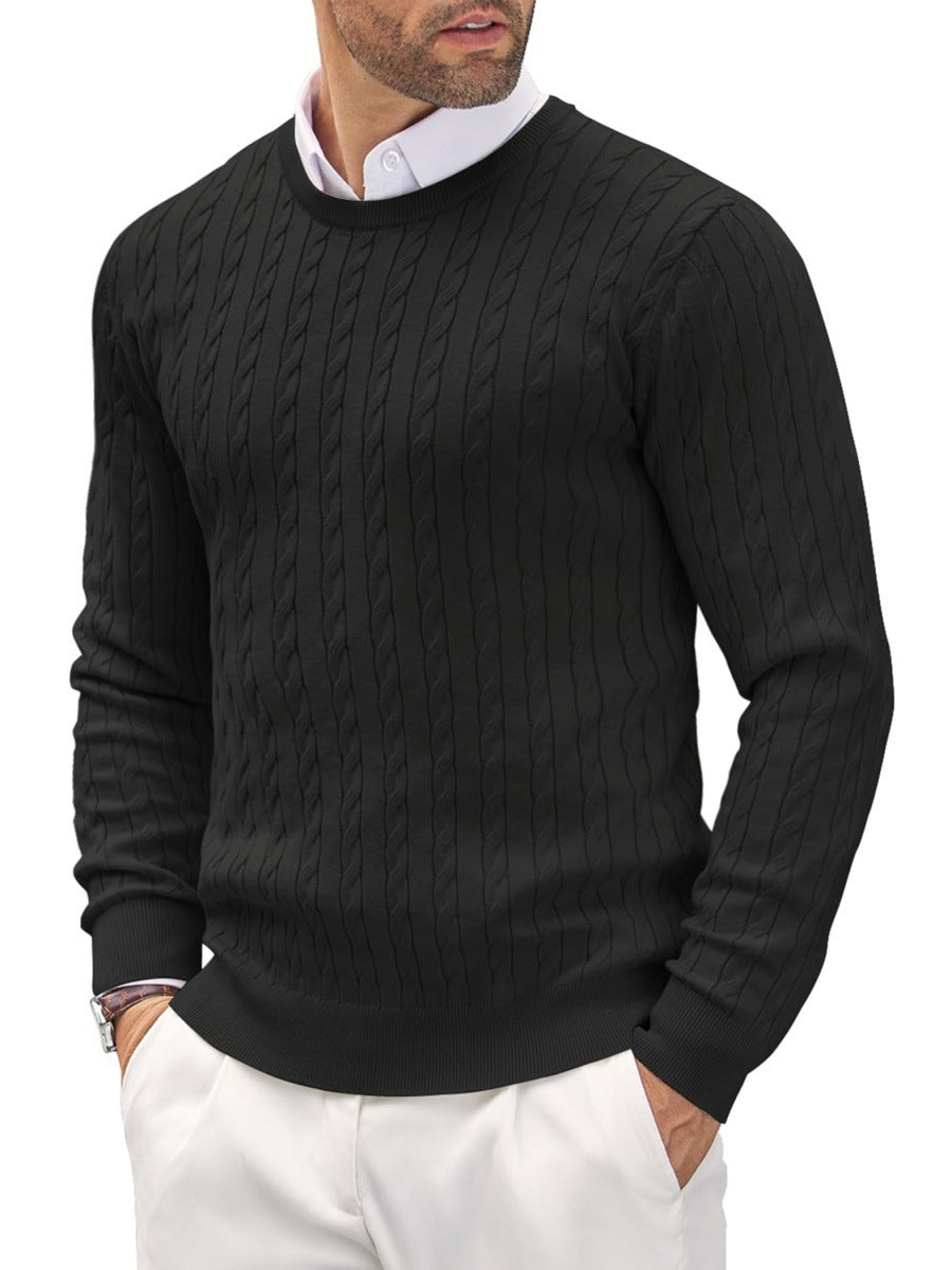 Men's Slim Fit Sweater - Round Neck - Lightweight Knit