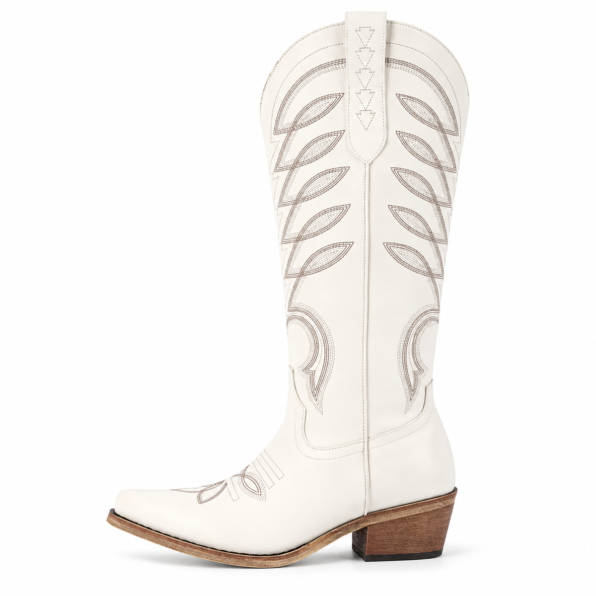 Women's Cowboy Boots | Knee High, Western Embroidery, Thick Heel