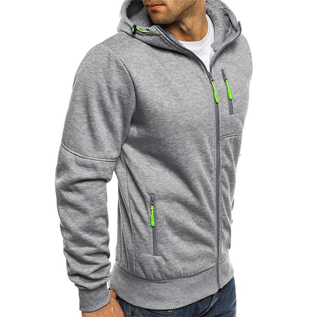 Men zip up hoodie relaxed fit casual everyday wear