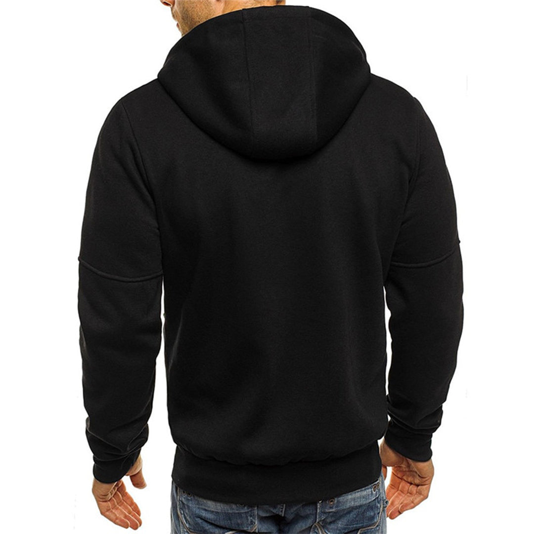 Men zip up hoodie relaxed fit casual everyday wear