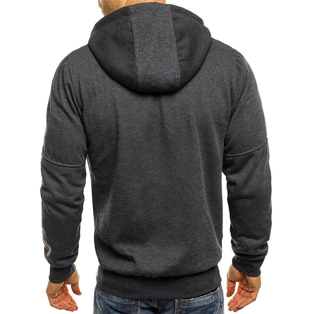 Men zip up hoodie relaxed fit casual everyday wear