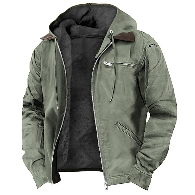 Men's Rain Jacket | Waterproof Breathable | Brown, Army Green, Blue, Gray