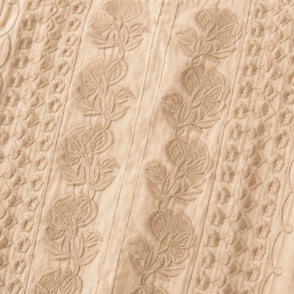 Women's Short Sleeve Shirt | Airy Viscose, Embroidered Detail | Summer