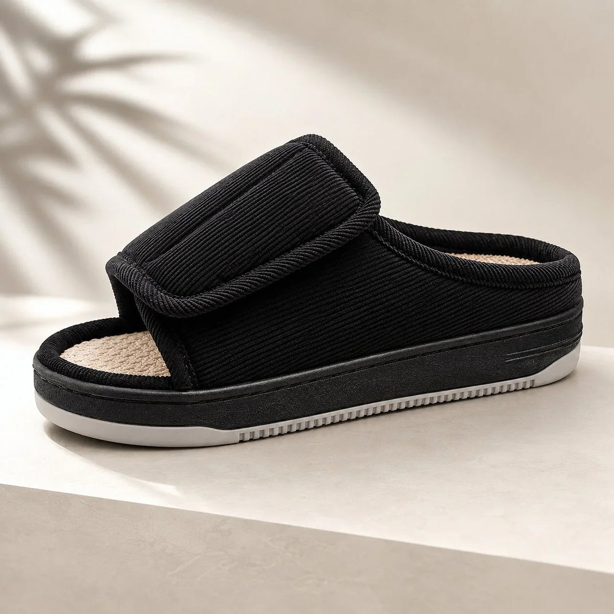 Extra Wide Slippers | Adjustable, Open Toe | Cushioned for Swollen Feet