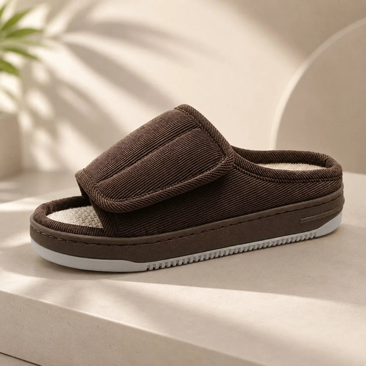 Extra Wide Slippers | Adjustable, Open Toe | Cushioned for Swollen Feet