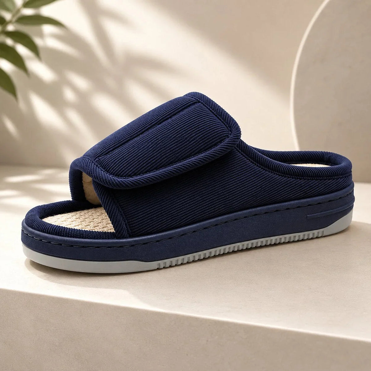 Extra Wide Slippers | Adjustable, Open Toe | Cushioned for Swollen Feet