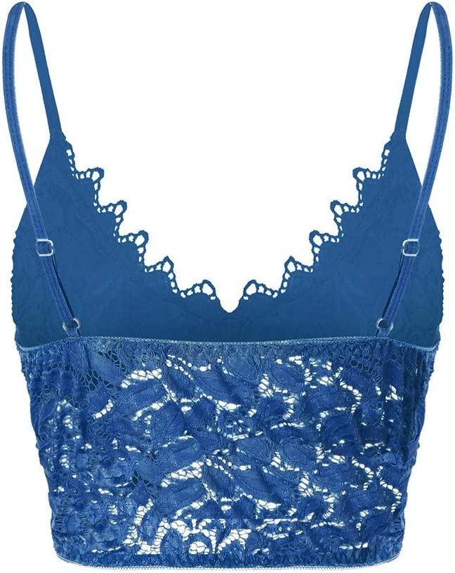 Lace Bralette | Women's Crop Top, Adjustable Straps | Soft, Stretchy