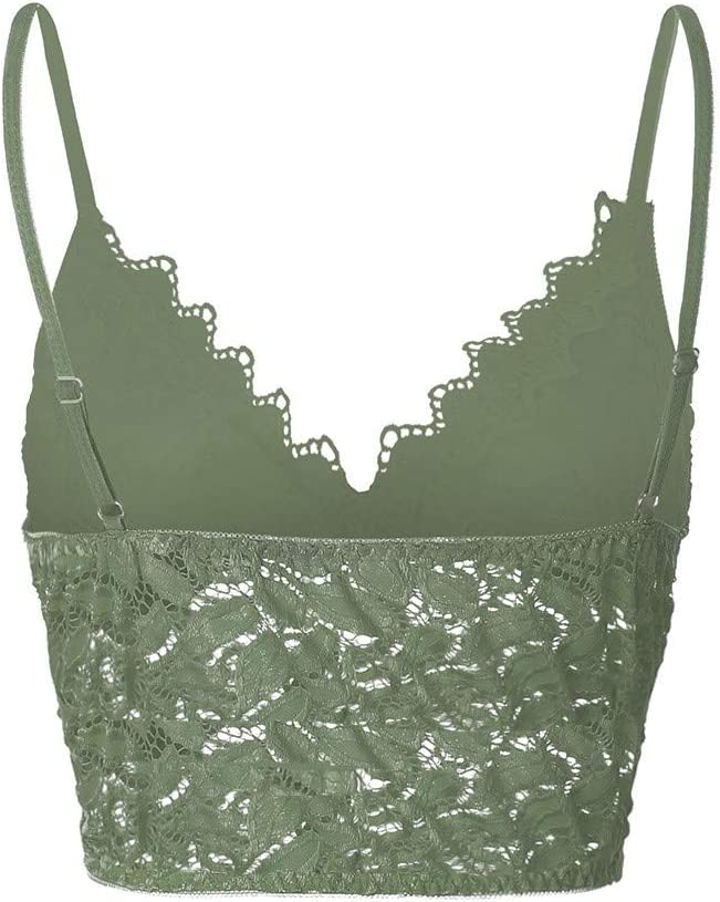 Lace Bralette | Women's Crop Top, Adjustable Straps | Soft, Stretchy