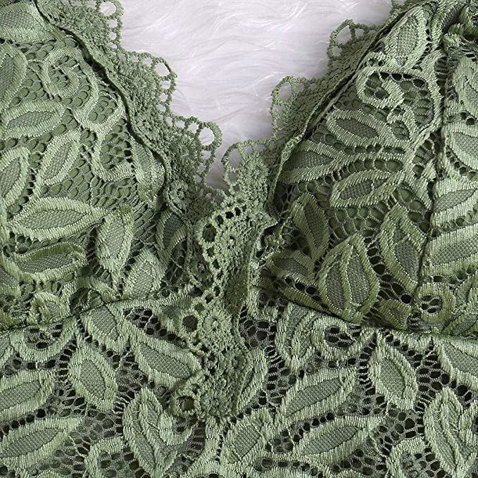 Lace Bralette | Women's Crop Top, Adjustable Straps | Soft, Stretchy