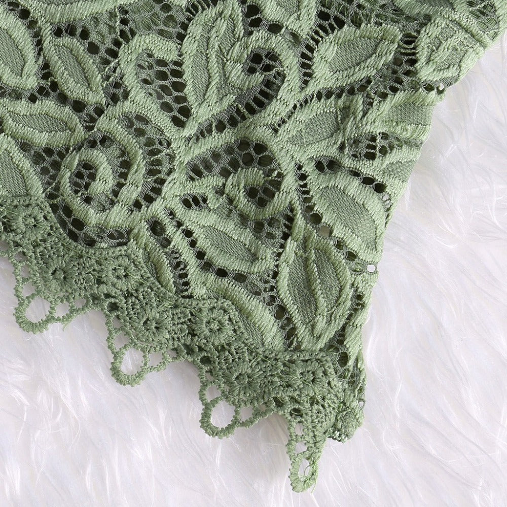 Lace Bralette | Women's Crop Top, Adjustable Straps | Soft, Stretchy