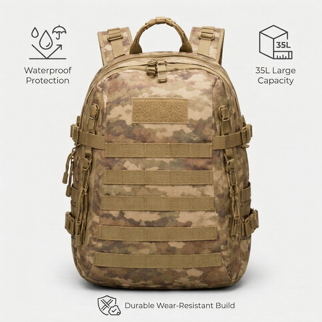Tactical Backpack 35L | Waterproof Hiking Outdoor