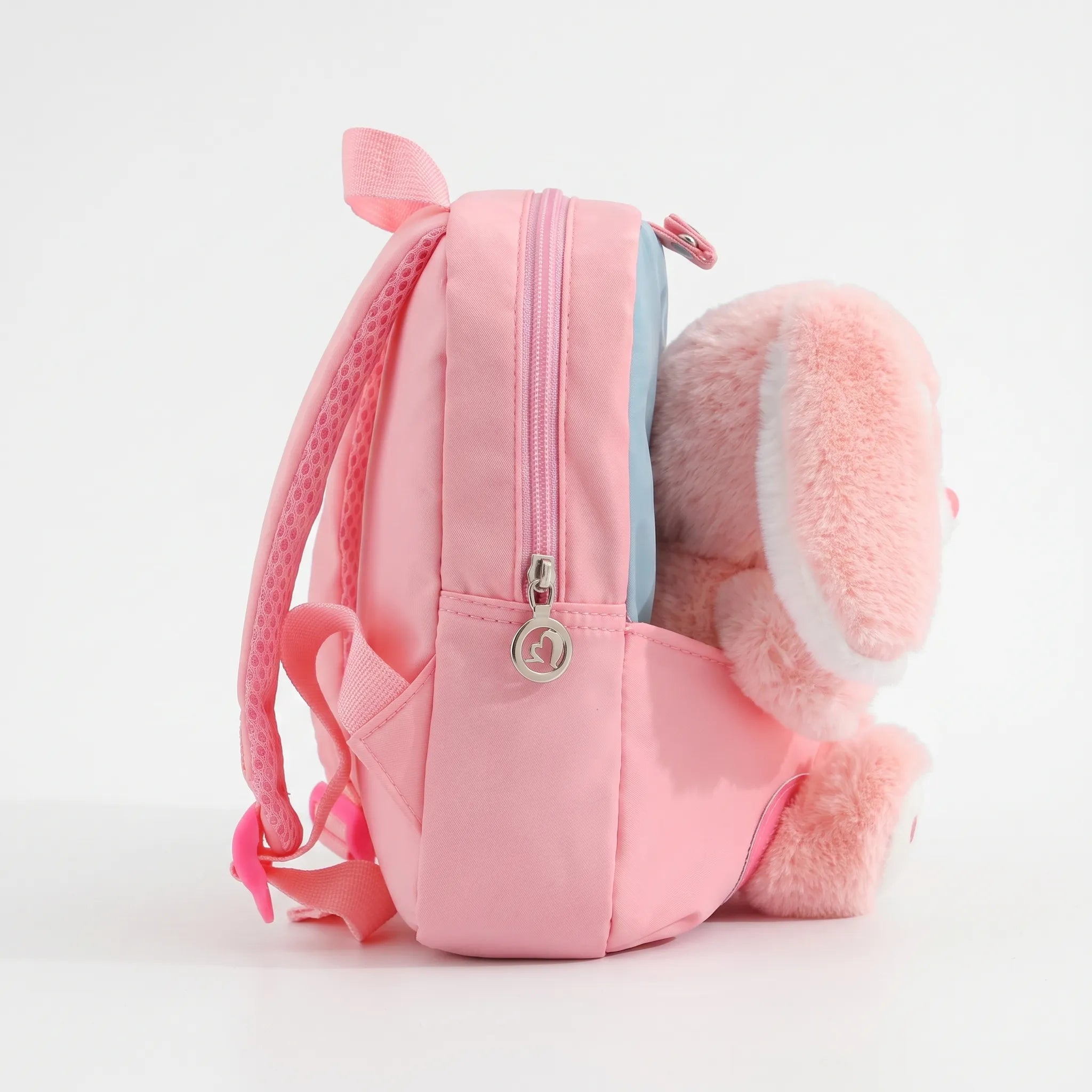 Kids School Backpack | Plush Toy Companion, Removable Rabbit