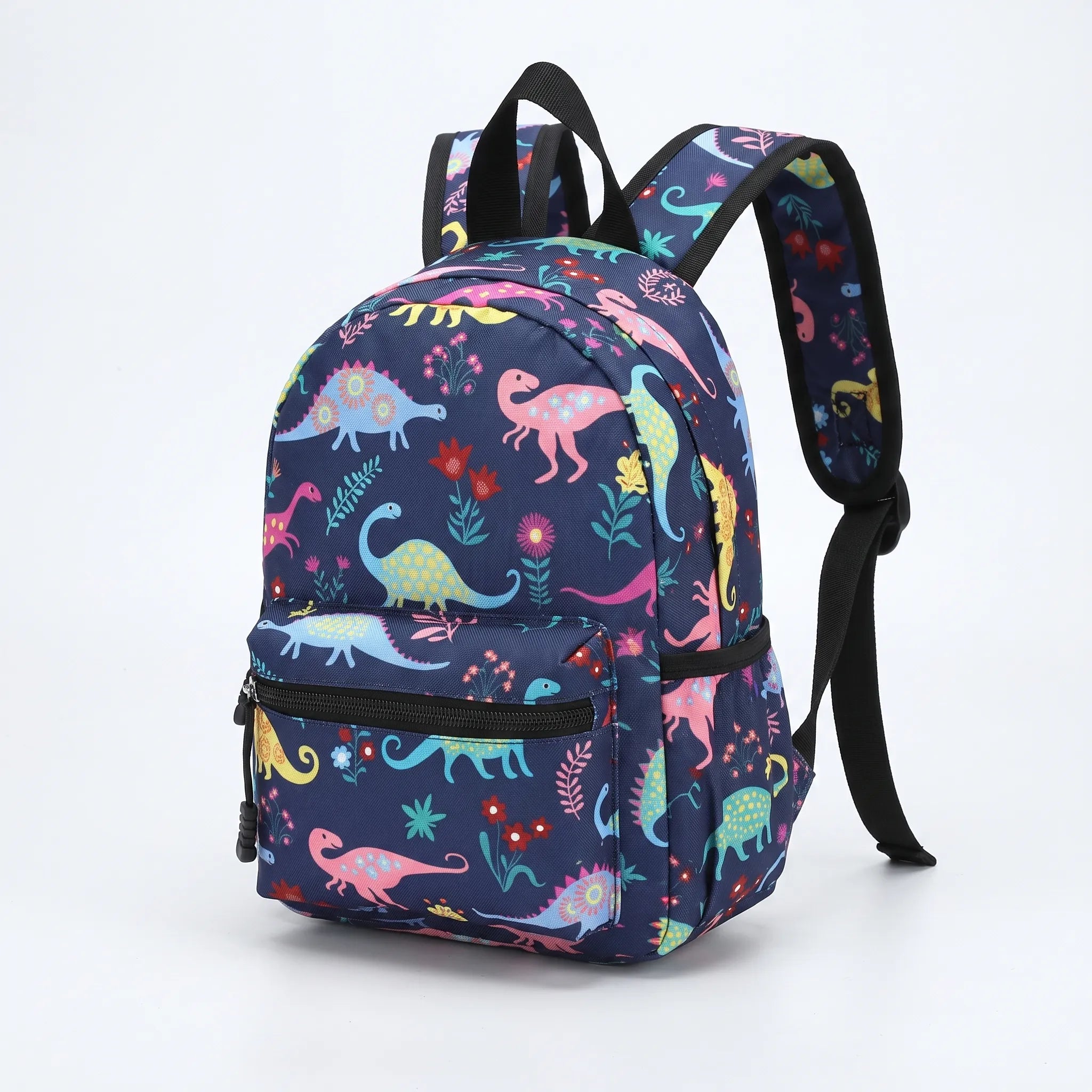 Kids Schoolbag | Light Blue with Vehicle Print | 30x23cm