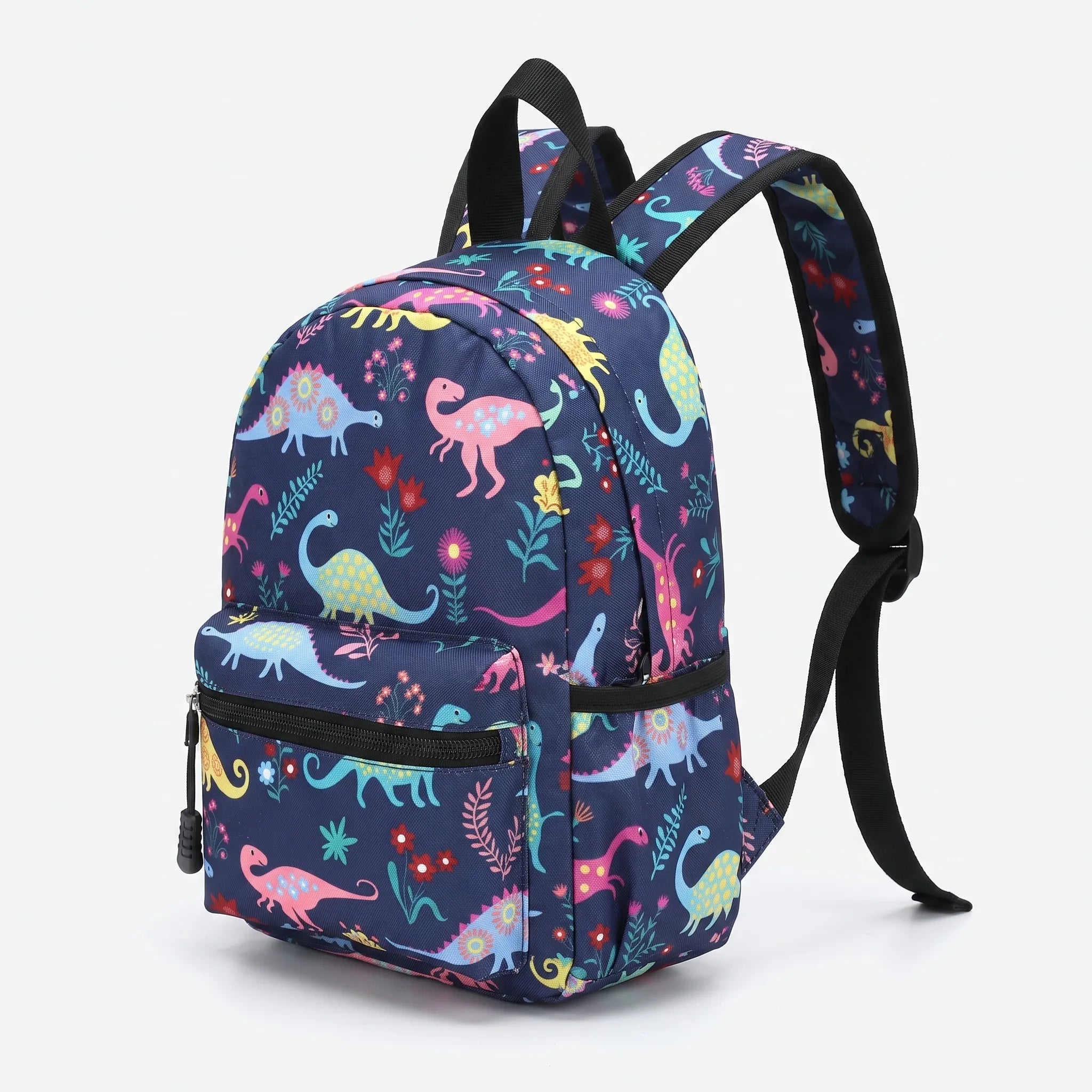 Kids Schoolbag | Light Blue with Vehicle Print | 30x23cm