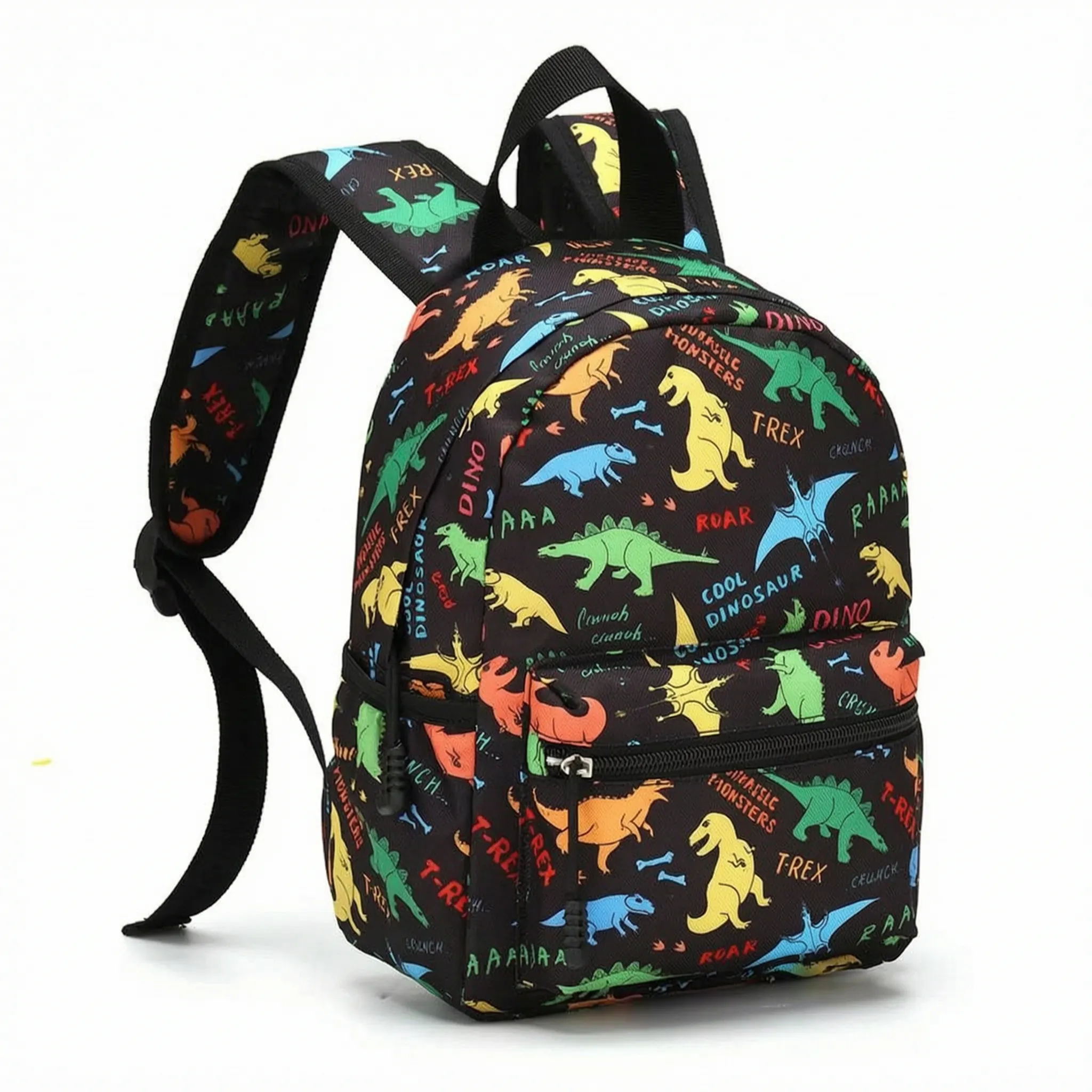 Kids Schoolbag | Light Blue with Vehicle Print | 30x23cm