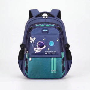 School Backpack | Kids, Multiple Pockets, Astronaut Design