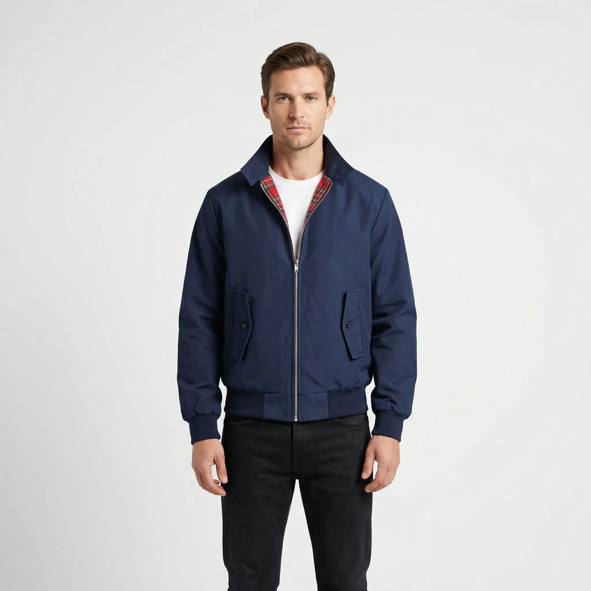Men's Harrington Jacket | Classic Cut, Checked Lining