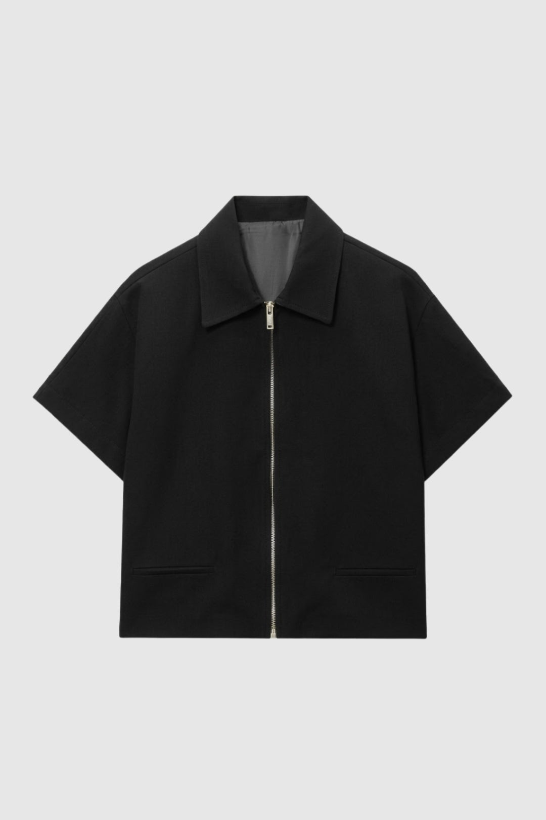 Women's Cropped Jacket | Zip Collar, Tailored Fit | Casual Chic