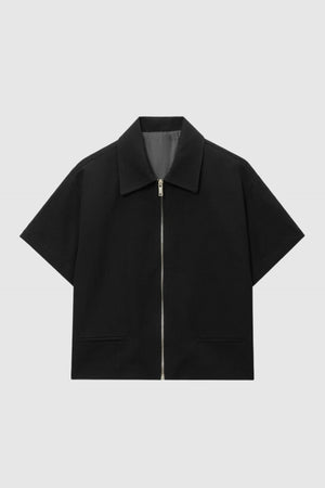 Women's Cropped Jacket | Zip Collar, Tailored Fit | Casual Chic