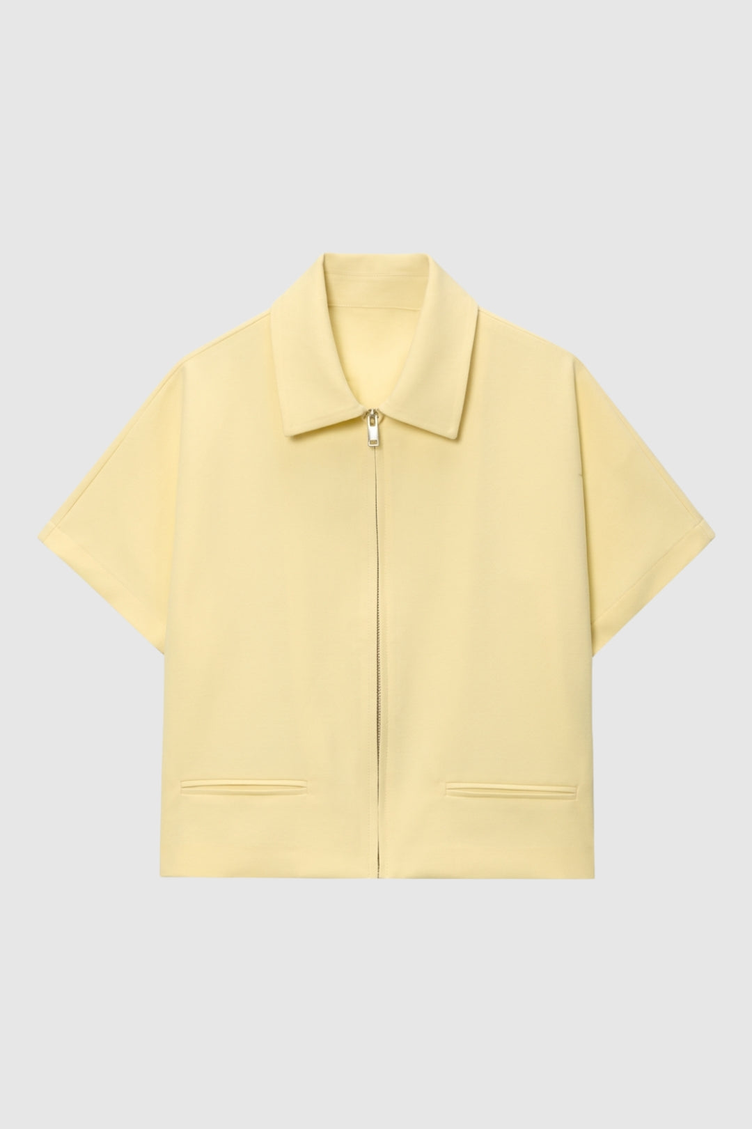 Women's Cropped Jacket | Zip Collar, Tailored Fit | Casual Chic