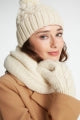 Women's Wool Beanie | Bobble Pom Pom, Cotton Lined | Warm Winter Hat