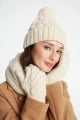 Women's Wool Beanie | Bobble Pom Pom, Cotton Lined | Warm Winter Hat