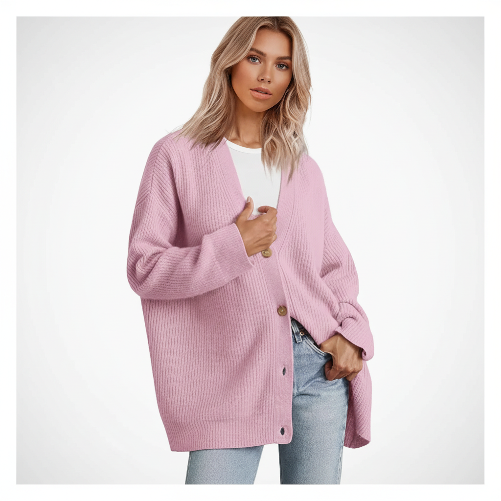 Women's Cardigan | V-Neck, Relaxed Fit | Warm Knit