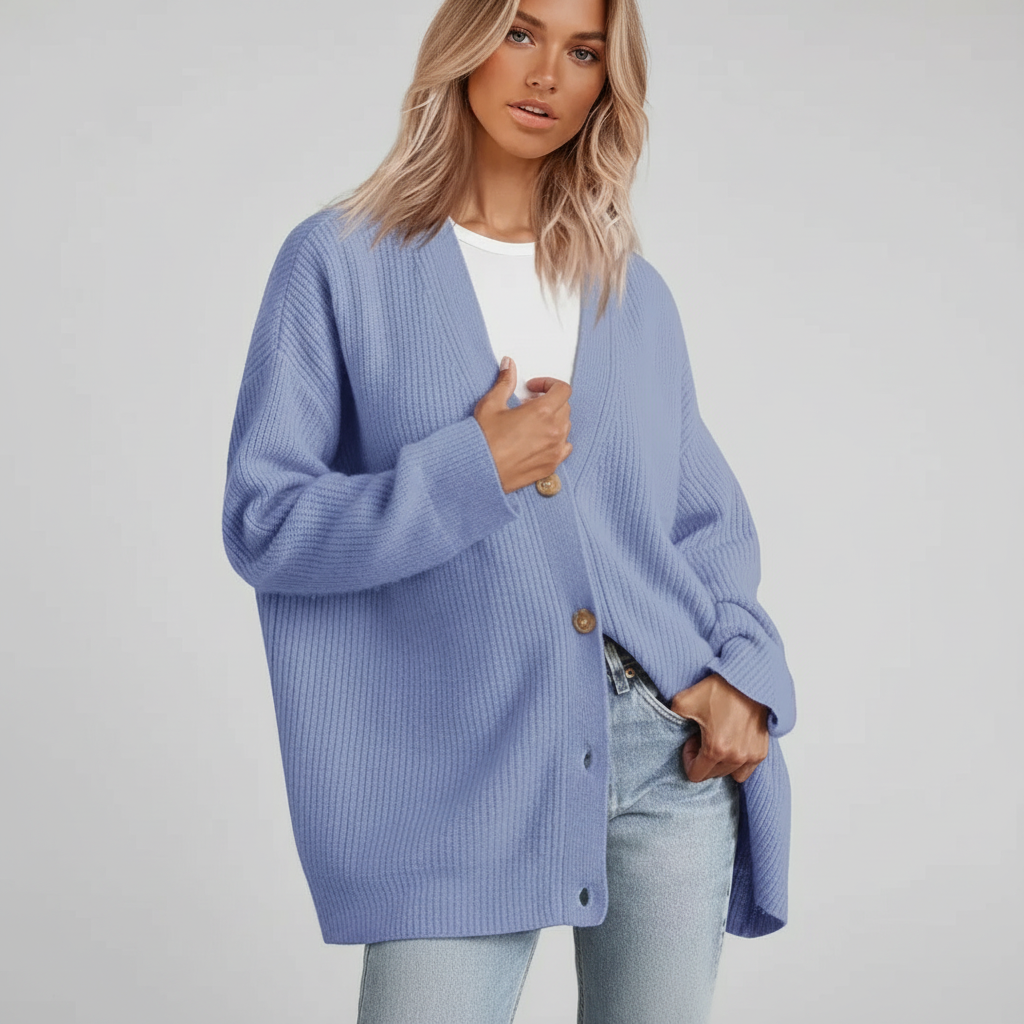 Women's Cardigan | V-Neck, Relaxed Fit | Warm Knit