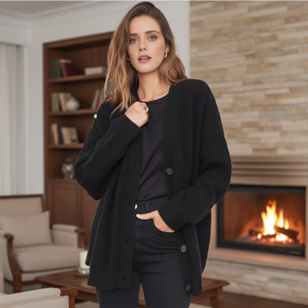Women's Cardigan | V-Neck, Relaxed Fit | Warm Knit