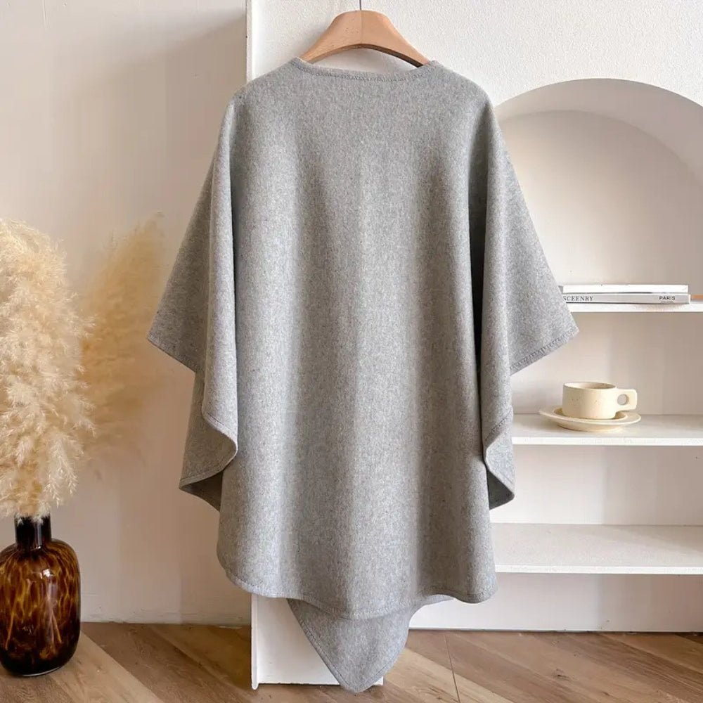 Oversized Poncho Sweater | Women's, Warm Knit | Wrap Style