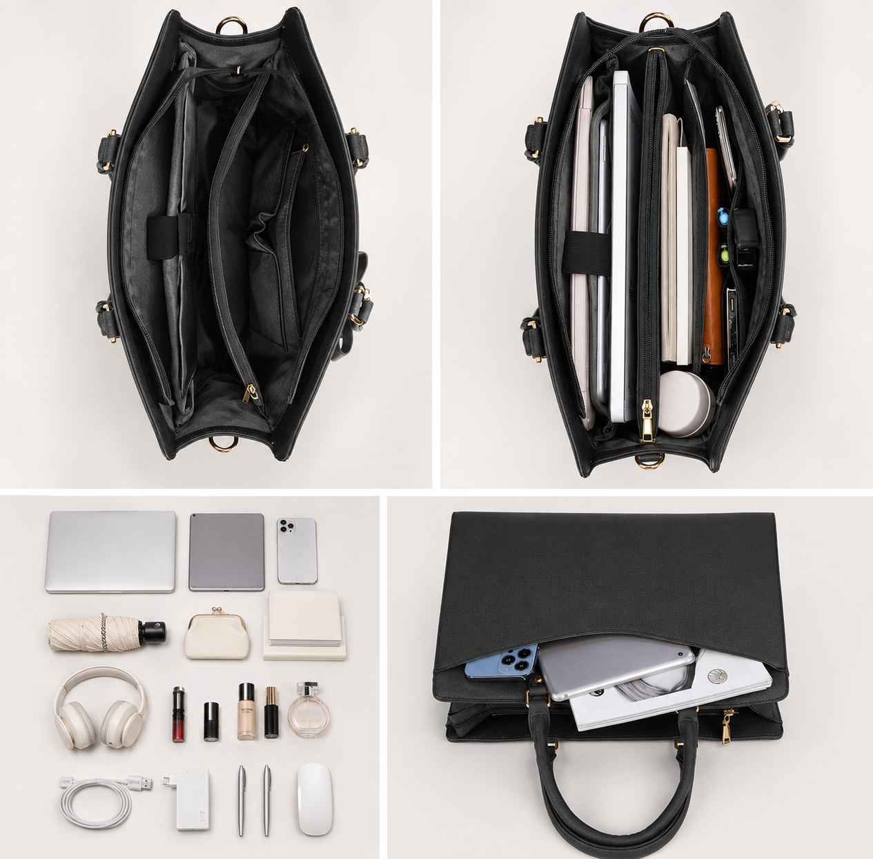 Laptop Bag for Women | Waterproof, Multi-Pocket Organizer