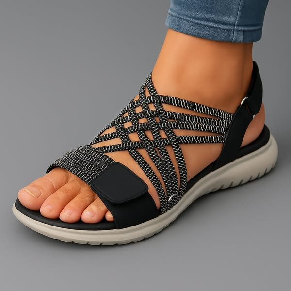 Women's Orthopedic Sandals | Elastic Straps, Lightweight Sole