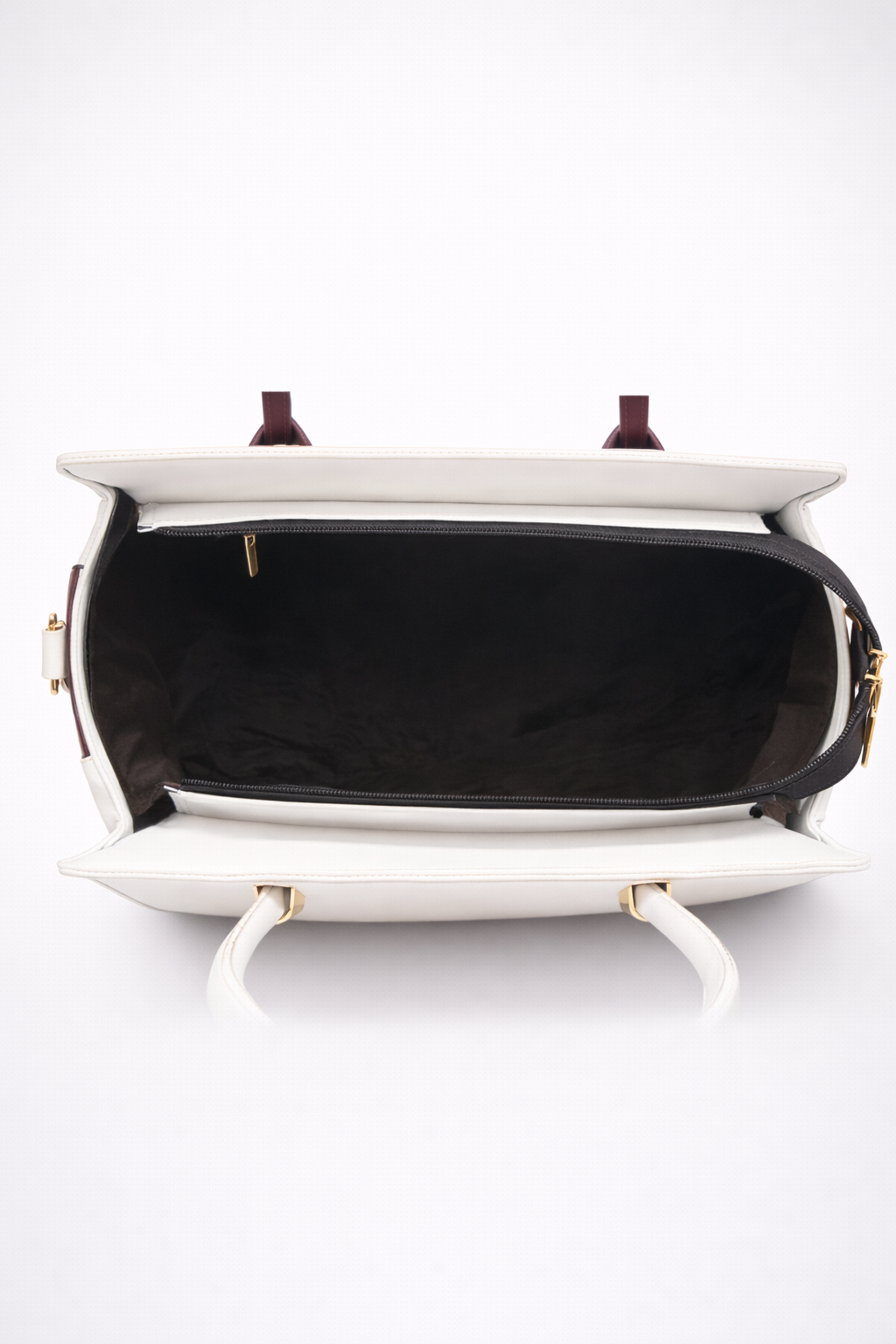Large Laptop Work Bag | White Vegan Leather, Professional Tote
