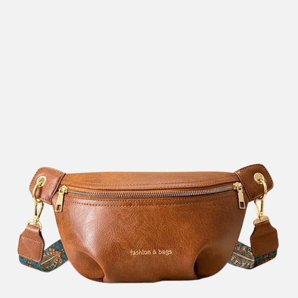 Women's Leather Fanny Pack | Adjustable Strap, Zipped Compartments