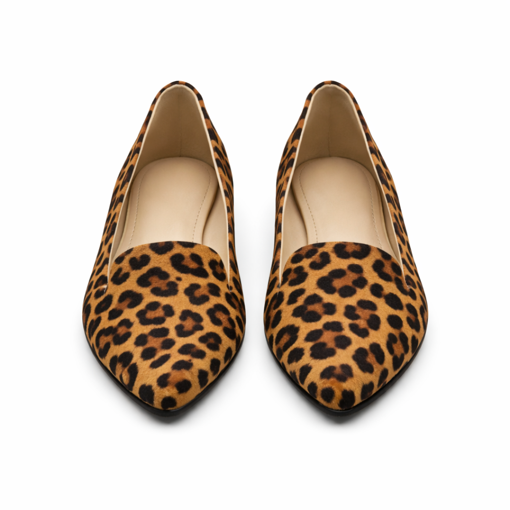 Women's Ballerina Flats | Leopard Print, Pointed Toe | Slip On Comfort