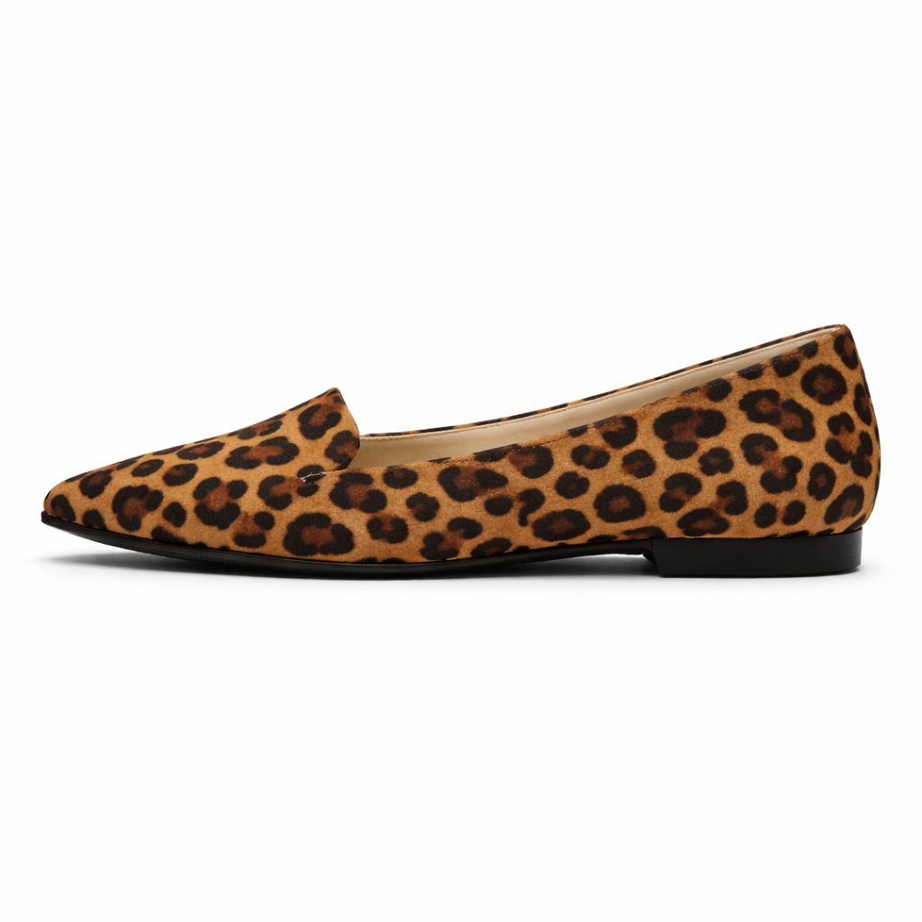 Women's Ballerina Flats | Leopard Print, Pointed Toe | Slip On Comfort