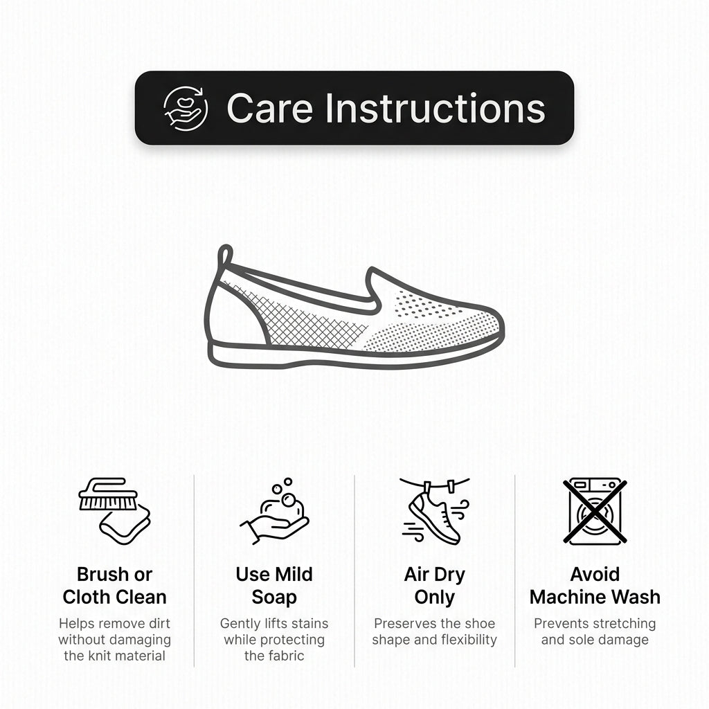Ballerina Flats | Knitted Mesh Mary Jane, All-Day Comfort