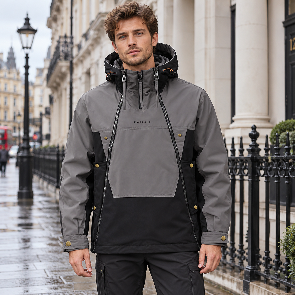 Rain Jacket | Techwear, Water-Resistant, Color Block