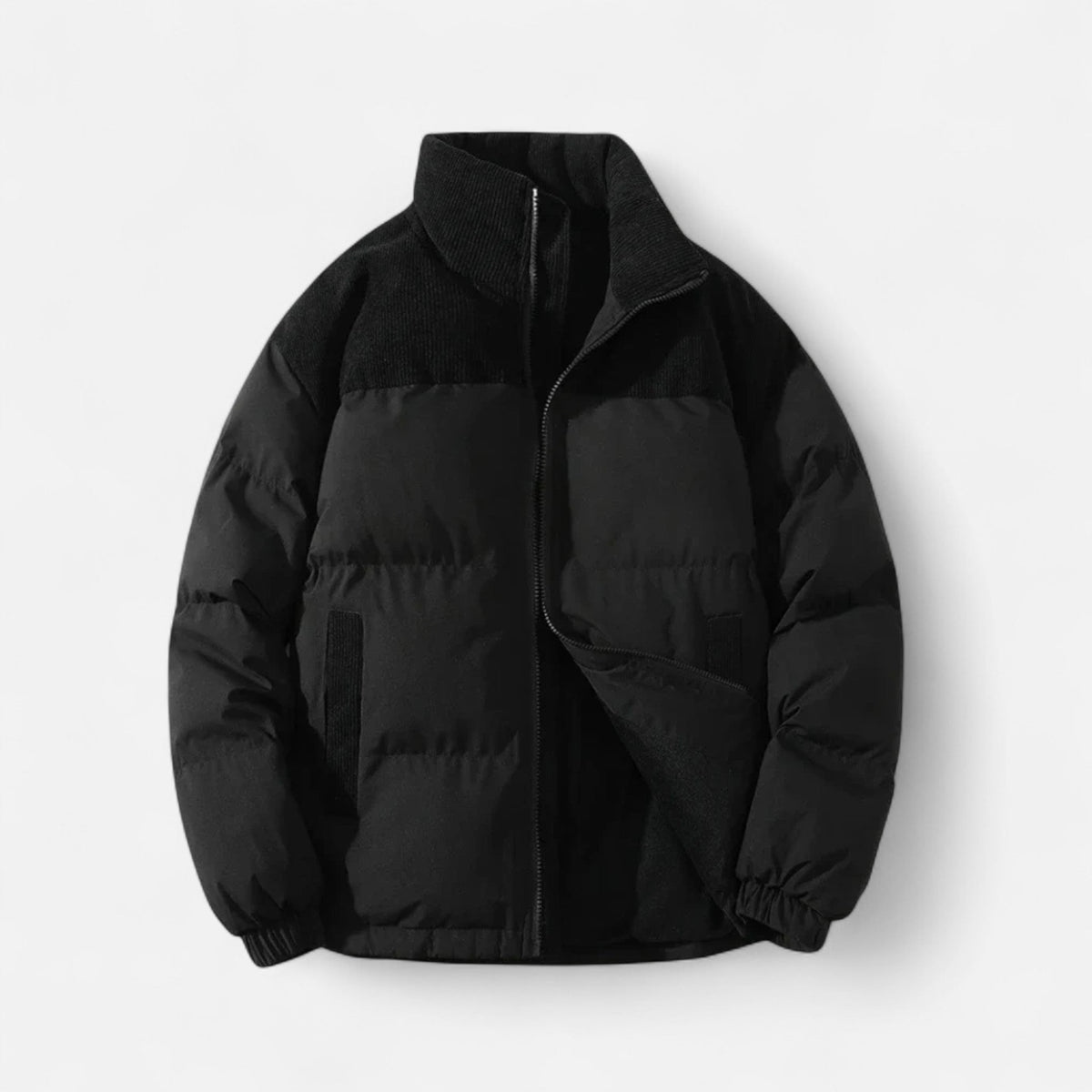 Mens puffer jacket quilted down insulated, lightweight winter jacket