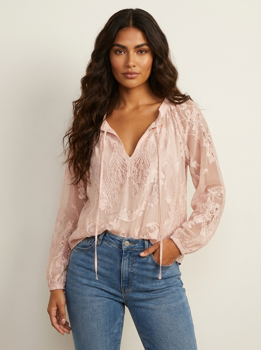 Lace Blouse | Bohemian, Airy | Women's Romantic Top