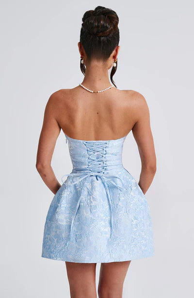 Mini Prom Dress | Strapless, Bow Detail | Elegant Party Wear